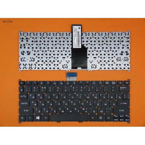 Клавіатура для Acer Aspire S3-391 S3-951 S5-391 V5-121 V5-131 One 725 756 TravelMate B113 B115, RU, Black