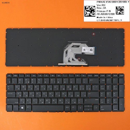 Клавіатура для HP Probook 450 450R 455 G6 G7, RU, (чорна, Original)