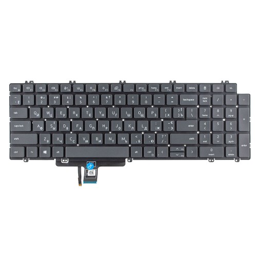 Клавиатура для ноутбука Dell Latitude 3540 5520 5521 5531 5530 5540 Precision 3560 3561 series, RU/UA, Gray, Backlit