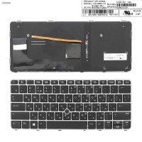 Клавиатура для HP EliteBook 725 820 828 G3, 820 G4, RU, (Black/Gray, Backlight, Trackpoint, Original)