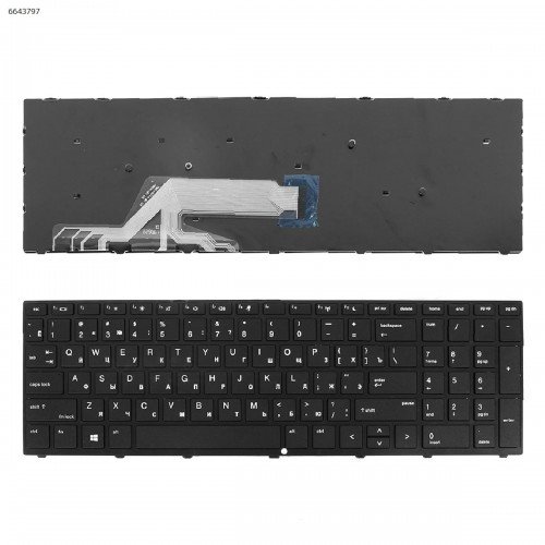 Клавіатура для HP Probook 450 G5 455 G5 470 G5, RU, (чорна, з рамкою, Аналог)