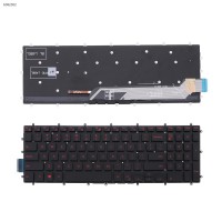 Клавіатура для Dell Inspiron Gaming 15 7566 7567 7588, US, Black/Red, Backlit