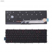 Клавіатура для Dell Inspiron Gaming 15 7566 7567 7588, US, Black/Red, Backlit