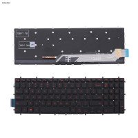 Клавіатура для Dell Inspiron Gaming 15 7566 7567 7588, US, Black/Red, Backlit