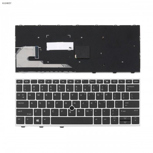 Клавіатура для ноутбука HP EliteBook 735 830 836 G5 G6, US, (Black, Gray frame, Pointstick, Original)