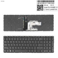 Клавіатура для HP Probook 450 450R 455 G6 G7, US, (з підсвіткою, чорна, Original)