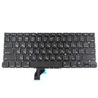 Клавиатура для Apple Macbook Pro A1502, RU, (горизонтальный ENTER, черная, под подсветку) Клавиатура для Apple Macbook Pro A1502, RU, (горизонтальный ENTER, черная, под подсветку)