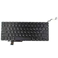 Клавиатура для Apple Macbook Pro 17" A1297, 2009 2010 2011 2012, RU, Black, (горизонтальный Enter)