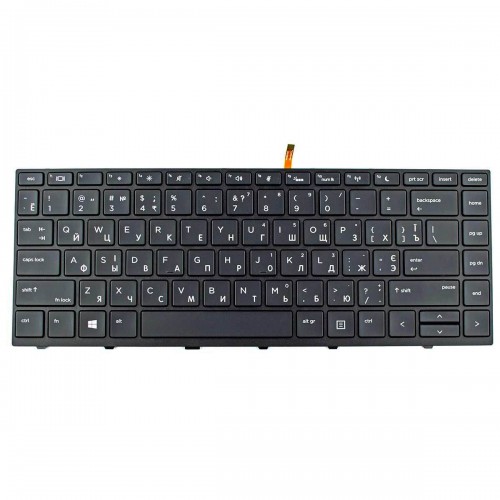 Клавіатура для HP Probook 430 G5 440 G5 445 G5, RU/UA, (чорна, з підсвіткою, SG-87710-3EA, X8B, SN6165BL, Original)