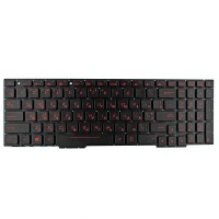 Клавиатура для Asus ROG gl553 fx753 fx553 zx553, RU/UA, (черная, красный шрифт)