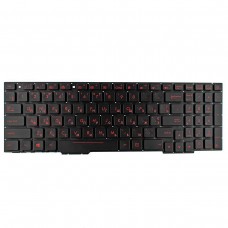 Клавиатура для Asus ROG gl553 fx753 fx553 zx553, RU/UA, (черная, красный шрифт)