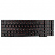 Клавиатура для Asus ROG gl553 fx753 fx553 zx553, RU/UA, (черная, красный шрифт)