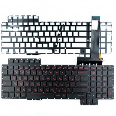 Клавиатура для Asus Rog G752 G752VL G752VM G752VS G752VY G701VI series, RU/UA, Black, Red backlit