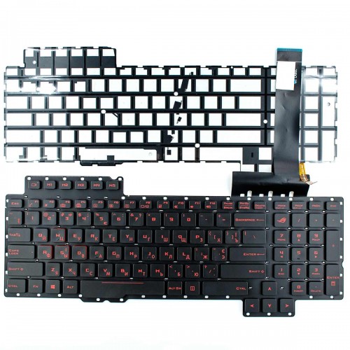 Клавиатура для ноутбука Asus Rog G752 G752VL G752VM G752VS G752VY G701VI series, RU/UA, Black, Red backlit