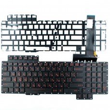 Клавіатура для Asus Rog G752 G752VL G752VM G752VS G752VY G701VI series, RU/UA, Black, Red backlit