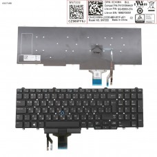 Клавиатура для Dell Latitude E5550 E5570 E5580 E5590 Precision 3510 3520 3530, UK/болгария (Pointstick, Original)