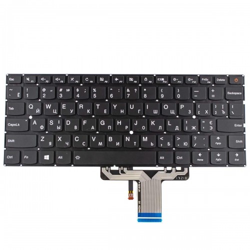 Клавиатура для ноутбука Lenovo IdeaPad 710S-13IKB 710S-13ISK, Air 13 Pro 13.3", RU/UA, (черная, с подсветкой, Original)