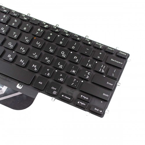 Клавиатура для ноутбука Dell Inspiron Gaming 14-7466, Latitude 3390, Vostro 5370, RU, (черная, с подсветкой, 0M9DMK, NSK-EB0SC 0R, PK131Q12B01)