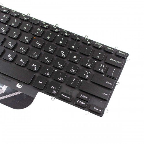 Клавіатура для Dell Inspiron Gaming 14-7466, Latitude 3390, Vostro 5370, RU, (чорна, з підсвіткою, 0M9DMK, NSK-EB0SC 0R, PK131Q12B01) Клавіатура для Dell Inspiron Gaming 14-7466, Latitude 3390, Vostro 5370, RU, (чорна, з підсвіткою, 0M9DMK, NSK-EB0SC 0R, PK131Q12B01)
