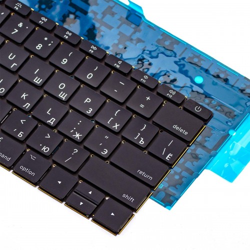 Клавиатура для ноутбука Apple MacBook Pro 13.3" A1708, RU, (черная, с подсветкой)
