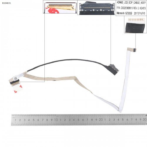 Шлейф матрицы для ноутбука Dell Latitude E5570 Precision 3510 P48F, (DC02C00B610, 09TKMN, eDP 30pin)
