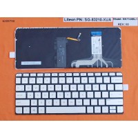Клавиатура для HP Spectre 13-v 13-v001xx 13-v011dx 13-v021nr series, US, (Silver, с подсветкой)