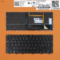 Клавіатура для Dell XPS 13 9343 9350 7347 7348 7359 7548, SP, (чорна, з підсвіткою, вертикальний Enter, 0DRCJG, NSK-LS0BQ, AEAM6700010, Original)