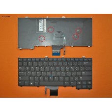 Клавіатура для Dell Latitude E7440 E7420 E7240, US, (чорна, з поінтстиком, Original)