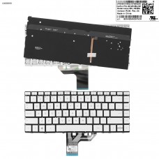 Клавиатура для HP Spectre x360 13-W, US (silver, с подсветкой, 6037B0132416, 9Z.NECBQ.307)
