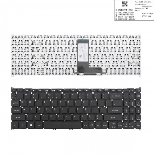 Клавіатура для Acer Swift 3 SF315-41 Aspire 3 A315-22 Aspire 5 A515-43 Extensa EX215-31, US, (чорна, Original)