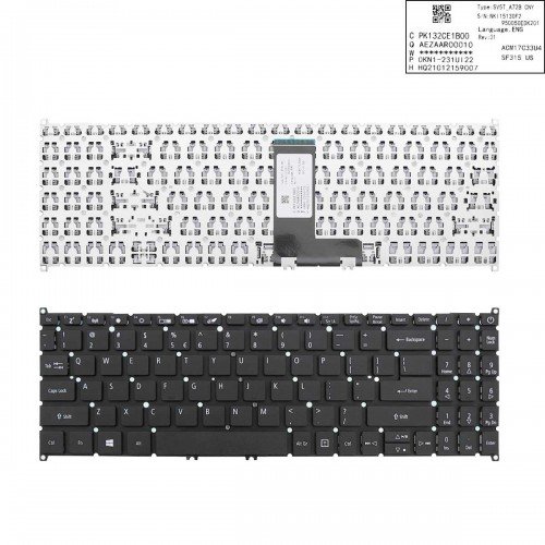 Клавіатура для Acer Swift 3 SF315-41 Aspire 3 A315-22 Aspire 5 A515-43 Extensa EX215-31, US, (чорна, Original)