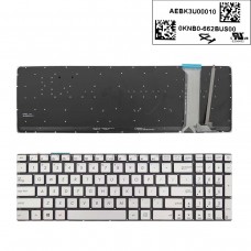Клавиатура для Asus N551 N551J N551JB N551JK N551JM N551JQ, US, (silver, с подсветкой)