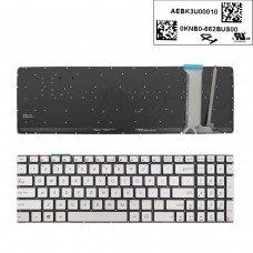 Клавиатура для Asus N551 N551J N551JB N551JK N551JM N551JQ, US, (silver, с подсветкой)