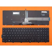 Клавиатура для Dell Inspiron 15R 15-3000 15-5000 17-5000 5547 5521 5542, US, (чёрная, с подсветкой)
