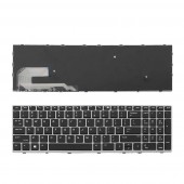 Клавиатура для HP Elitebook 850 G5 G6 755 G5, ZBook 15u G5 G6, US, (черная, серая рамка, Аналог)