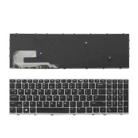 Клавиатура для HP Elitebook 850 G5 G6 755 G5, ZBook 15u G5 G6, US, (черная, серая рамка, Аналог)