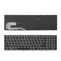 Клавіатура для HP Elitebook 850 G5 G6 755 G5, ZBook 15u G5 G6, US, (чорна, сіра рамка, Аналог)