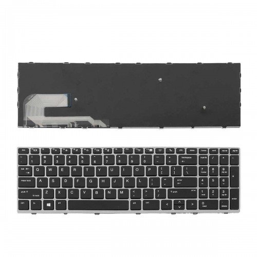 Клавіатура для ноутбука HP Elitebook 850 G5 G6 755 G5, ZBook 15u G5 G6, US, (чорна, сіра рамка, Аналог)