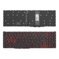 Клавиатура для Acer AN515-43 AN515-54 AN515-55 AN517-51 PH315-52 PH315-53, US, (Black/Red, Red backlight)