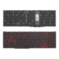 Клавиатура для Acer AN515-43 AN515-54 AN515-55 AN517-51 PH315-52 PH315-53, US, (Black/Red, Red backlight)