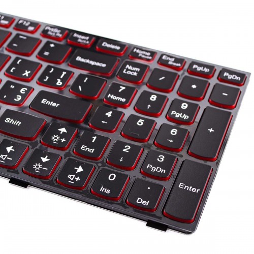 Клавиатура для ноутбука Lenovo IdeaPad Y500 Y500N Y500NT Y510 Y510P Y590 Y590N, RU/UA, (черная, красные торцы кнопок, с подсветкой) Клавиатура для ноутбука Lenovo IdeaPad Y500 Y500N Y500NT Y510 Y510P Y590 Y590N, RU/UA, (черная, красные торцы кнопок, с подсветкой)