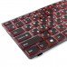 Клавіатура для Lenovo IdeaPad Y500 Y500N Y500NT Y510 Y510P Y590 Y590N, RU/UA, (чорна, красные торцы кнопок, з підсвіткою)