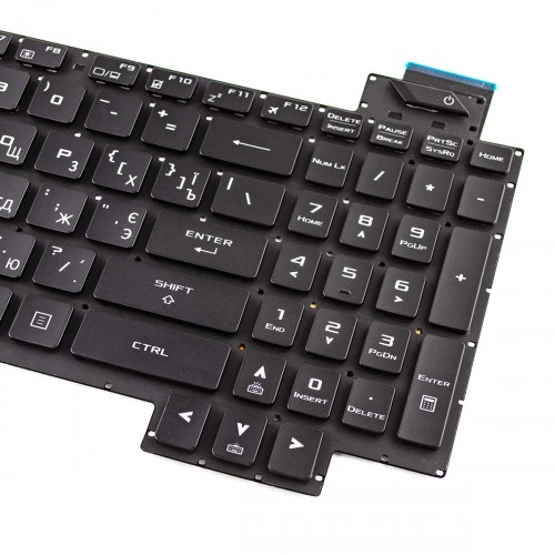 Клавиатура для ноутбука Asus GL503V GL503VD GL503VS GL503VM GL503GE, UA, (черная, цветная подсветка, V170146DS1, AEBKLU00020)
