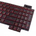 Клавиатура для ноутбука Asus FX504 FX505 FX705 FX80 series, RU/UA, (Black, Red-side, Red backlit, V170746GS1 AEBKLU03010)
