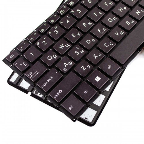 Клавиатура для ноутбука Asus ZenBook UX310 UX310UA UX310UQ U4000, RU/UA, (черная, с подсветкой, Original)