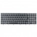 Клавиатура для ноутбука HP Elitebook 850 G5 G6 755 G5, ZBook 15u G5 G6, UK/RU/UA, (черная, серая рамка, подсветка, трекпоинт, Original)