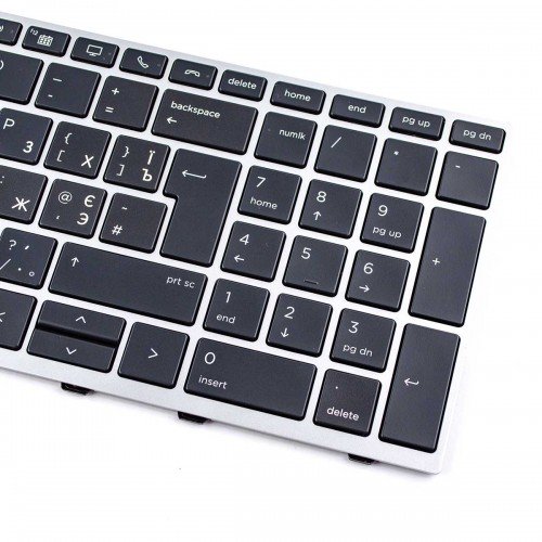 Клавіатура для ноутбука HP Elitebook 850 G5 G6 755 G5, ZBook 15u G5 G6, UK/RU/UA, (чорна, сіра рамка, підсвічування, трекпоінт, Original)