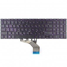 Клавіатура для HP Pavilion 15-DA 15-DB 15-DX 15-DR 15-DW 15-CX 15-CS, 250 255 G7, RU/UA, Black/Violet, Backlit