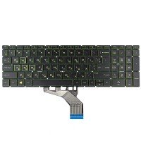 Клавіатура для HP Pavilion 15-DA 15-DB 15-DX 15-DR 15-DW 15-CX 15-CS, 250 255 G7, RU/UA, Black/Green, Backlit Клавіатура для HP Pavilion 15-DA 15-DB 15-DX 15-DR 15-DW 15-CX 15-CS, 250 255 G7, RU/UA, Black/Green, Backlit