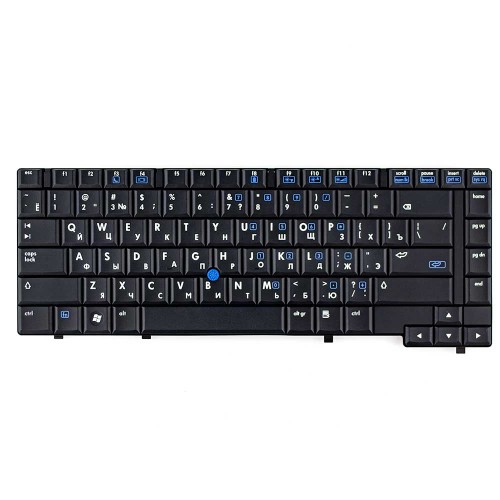 Клавиатура для ноутбука HP Compaq 6910p, RU (черная, с трекпоинтом, 446448-251, PK1300Q0560, Original)